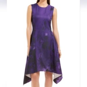 NWT NATORI Elegant Purple Sleeveless Dress